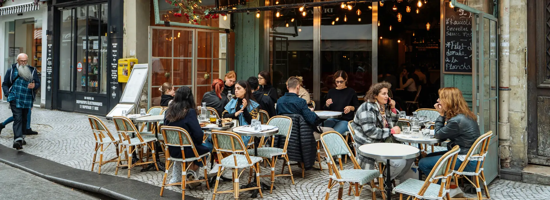 Modern cafe with gourmet pastries