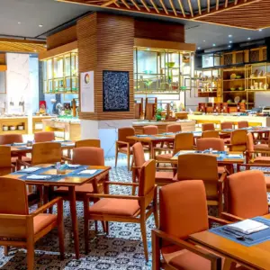 Retro Family Diner with Large Men